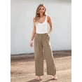 thumbnail image 4 of Pantalones de Vestir de Pierna y Cintura Alta para Mujer. Café Ligero M, 4 of 7