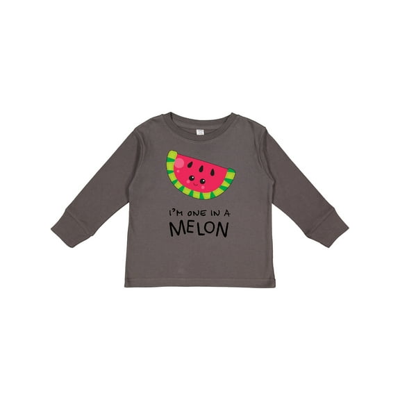 Inktastic I'm One in a Melon Watermelon Humor Boys or Girls Long Sleeve Toddler T-Shirt