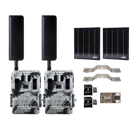 Spartan GoLive2 4G/LTE Trail Camera Bundle with Solar Panel Bracket Mount and Accessories (9 Items)