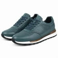 thumbnail image 4 of CMR CHAMARIPA Men's Elevator Sneakers - Blue Leather Men's Shoes With Higher Heels 2.76 Inches / 7 CM, 4 of 9