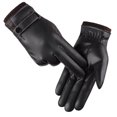 thumbnail image 1 of Guante de pantalla táctil PU cuero felpa a prueba otoño térmico impermeable cálido invierno guantes para senderismo, esquí, negocios, Hugo Guantes de invierno, 1 of 9