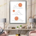 thumbnail image 3 of Designart 'Abstract Red Moons With Mountain Range' Modern Framed Art Print, 3 of 4