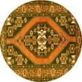 thumbnail image 1 of Ahgly Company Indoor Round Persian Yellow Traditional Area Rugs, 4' Round, 1 of 4