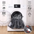 thumbnail image 7 of Homhougo Heated Electric Blanket Throw, Flannel Sherpa Heating Blankets, Soft Thicken Heated Throws for Couch with 5 Heat Settings and 4 Hours Auto Shut Off, Grey, 50"× 60", 7 of 7