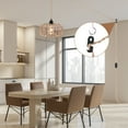 thumbnail image 6 of Plug in Pendant Light Woven Rattan Hanging Light with Dimmable On/Off Switch 15Ft Rope, 6 of 6