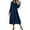 Dark Blue, variant on Fall Dresses for Women Winter Long Sleeve Plus Size V-Neck Solid Color Casual Pocket Long Dress(Beige 2XL)