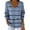 002Blue, variant on Generic Womens Striped Long Sleeve Tops V Neck Solid Tee Casual Tunics Long Sleeve Fashion Comfy Shirt Basic Tshirts