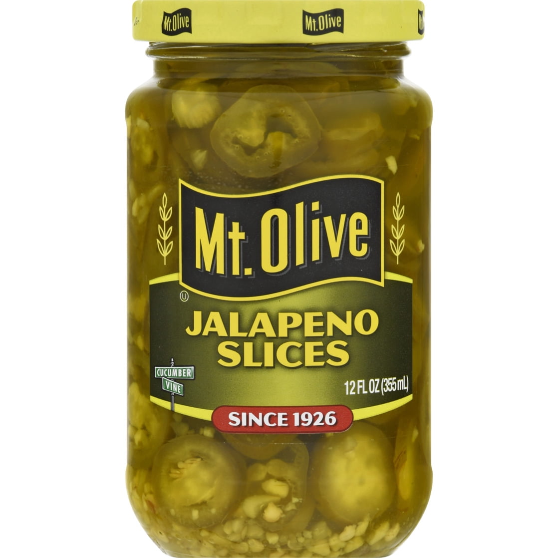 (6 pack) Mt. Olive Jalapeno Pepper Slices, 12 fl oz Jar