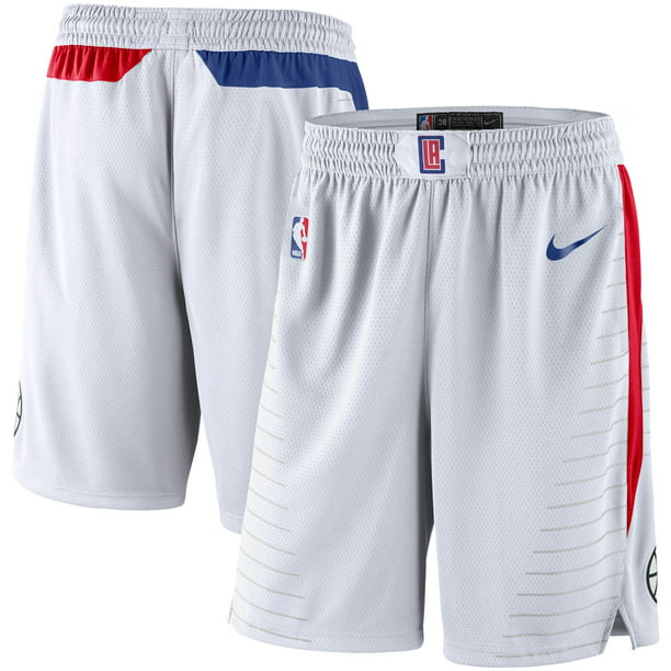 البدانة Men's Los Angeles Clippers White Swingman Shorts منشفة استحمام