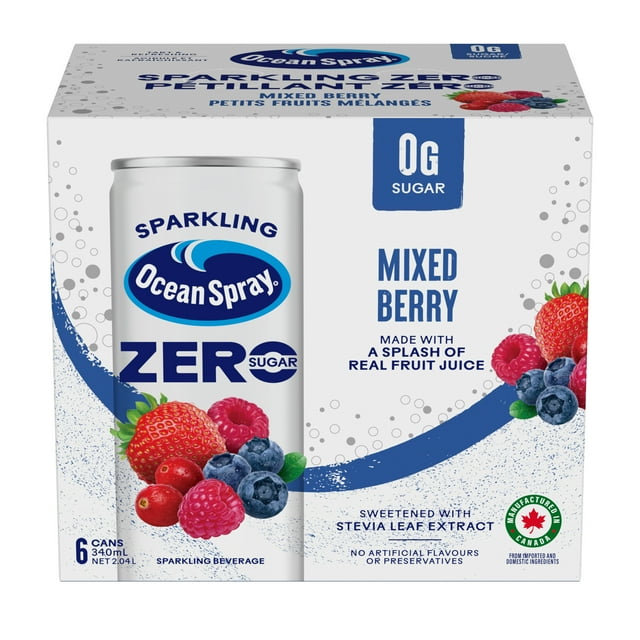 Ocean Spray Mixed Berry Zero Sugar 6x340ml