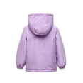 thumbnail image 6 of Kogui Toddler Fleece Lined Jacket Girls Fleece Lined Jacket Warm Windproof Hooded Zip Up Kids Winter Coat with Pockets Sizes 1-14Y (Light Purple,3-4 Years), 6 of 7