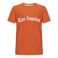 thumbnail image 5 of UVEASISHA Mens Fashion T-Shirts Short Sleeve Cotton Blend Lightweight Workout Shirts Crew Neck Casual Letter Print Graphic Tees Orange M, 5 of 6
