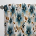 thumbnail image 5 of Designart "Marvelous Teal Blooms In Vintage Romance" Botanical Traditional Curtain, Floral Panel, 5 of 6