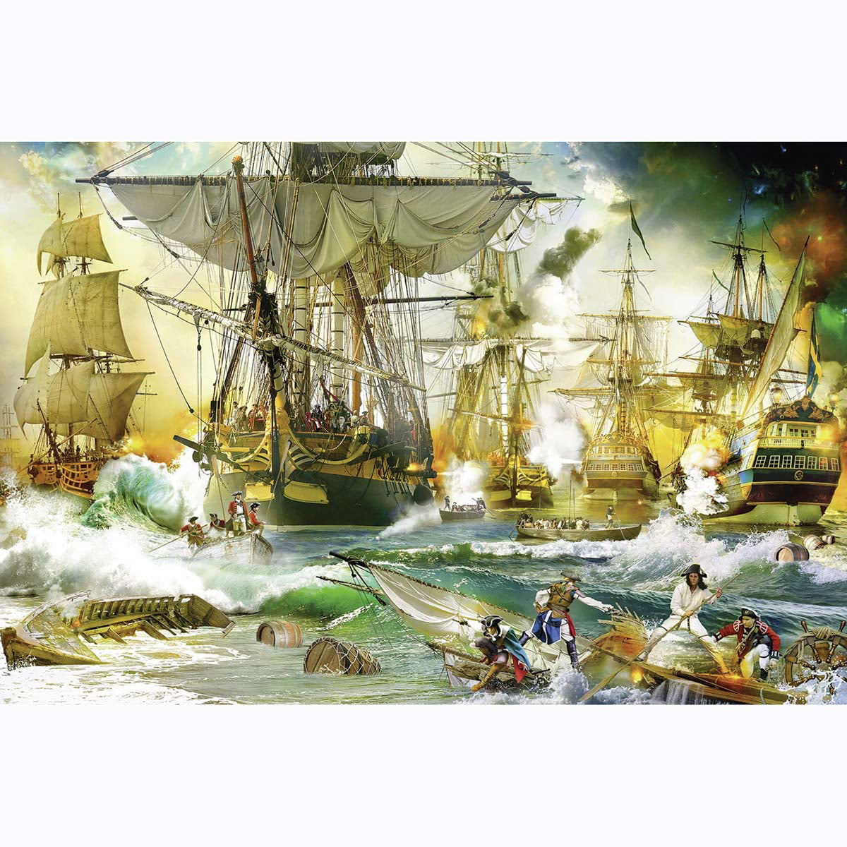 Puzzle Clementoni 6000 Teile Piratenschlacht 169 x 119 cm  Pirates battle 