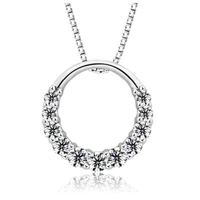 Colgante De Plata 925 Para Mujer/Flor De Perla Diamante Borla Encanto Accesorios Collar/Solo-0407 Gao Jiahui unisex