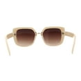 thumbnail image 4 of Womens Oversized Squared Cat Eye Metal Bridge Plastic Fashion Sunglasses Ivory Brown, 4 of 4