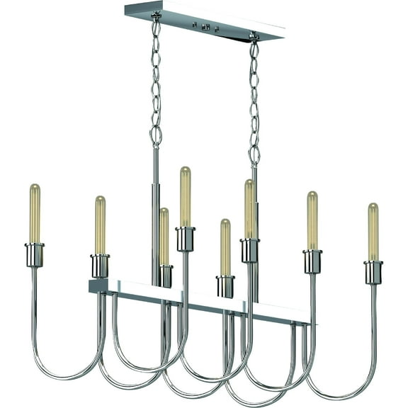 Volume Lighting 5710 Concord 8 Light 34" Wide Abstract Chandelier - Nickel