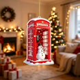 thumbnail image 4 of Fmbmuo Acrylic Christmas Hanging Ornaments 2D Flat Car Rearview Mirror Pendant Xmas Tree Backpack Home Wall Festive Decor Christmas Decor,Multicolor, 4 of 5