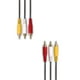 thumbnail image 2 of SatelliteSale 3-Male a 3-Male Video AV RCA AV Cable Composite PVC Cordón negro (6 pies) SatelliteSale  RCA Compuesto, 2 of 7