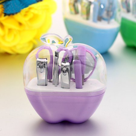 Manicure Set for Men Women Stainless Steel Nail Clippers Set with Case 9Pcs Professional Nail Grooming Kit, Purple