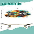 thumbnail image 2 of 31'' Complete Skateboard 7 Layer Canadian Maple Double Kick Deck Skateboards colorfull cat face art Skate Board for Beginner Adult Gifts, 2 of 5