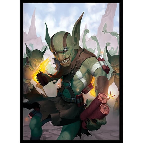 Fantasy North - Krazz - Goblin Bomber - 100 Smooth Matte TCG Trading Card Sleeves - Fits Magic MTG Commander Pokemon and other Card Games - Playing Card Sleeves