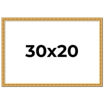 30x20 Frame Gold Real Wood Picture Frame Width 1 inches | Interior Frame Depth 0.5 inches | Edwina