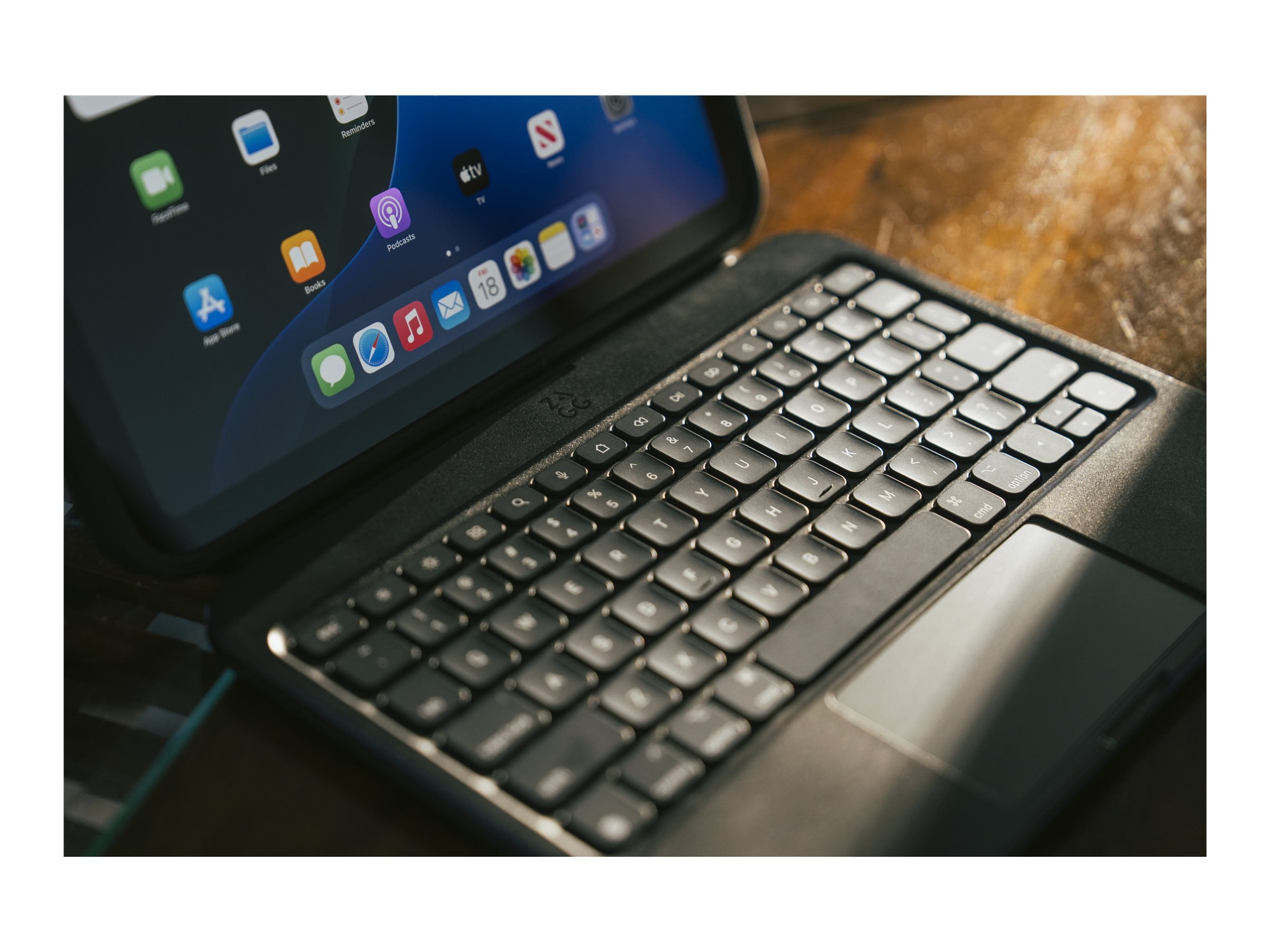 ZAGG Rugged Keyboard/Cover Case (Folio) for 10.9" Apple iPad (10th Generation) Tablet, Transparent