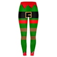 thumbnail image 4 of TTUHYWXI Women's Funny Printed Ugly Christmas Leggings Soft Stretchy Holiday Tights (Dark Green, L), 4 of 7