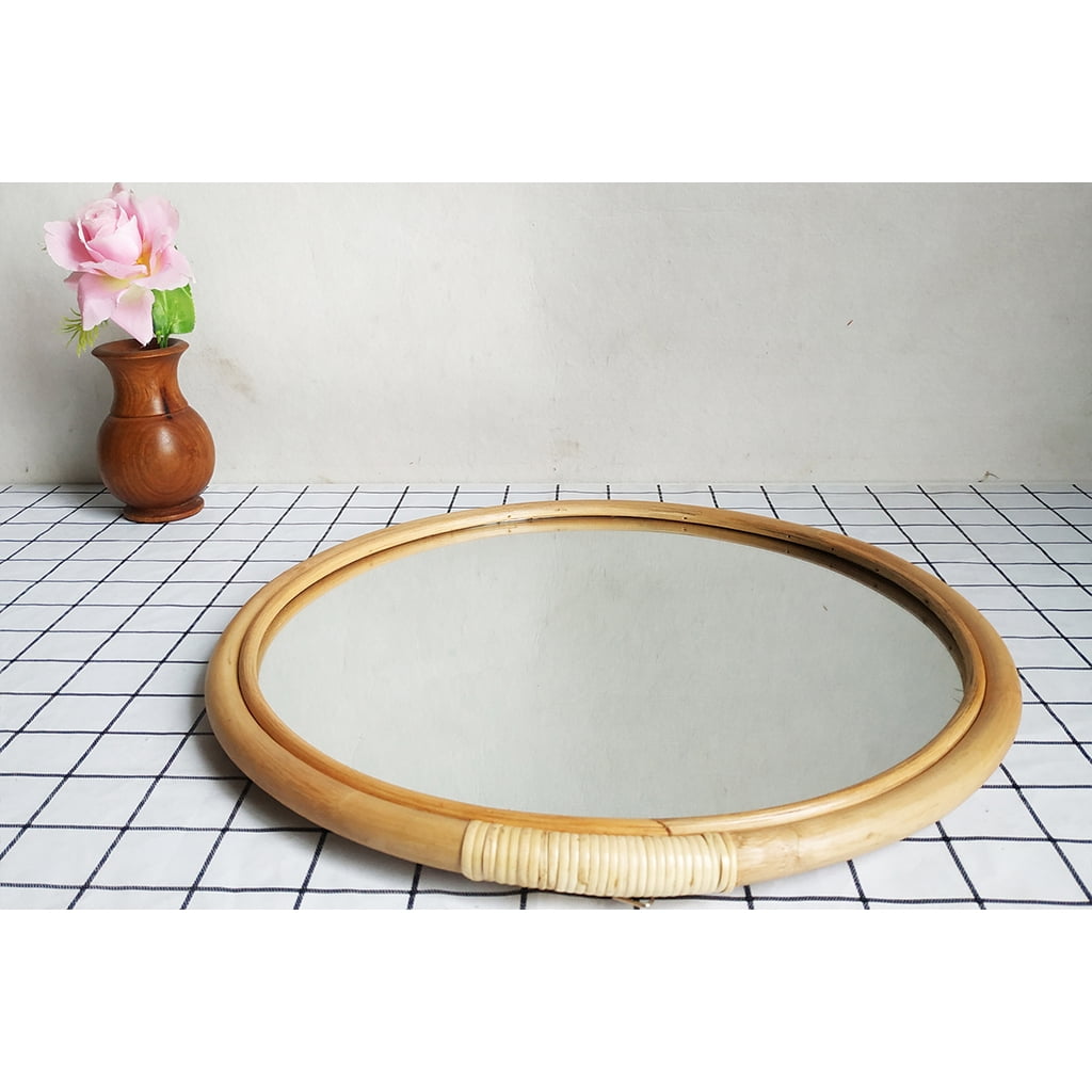 Buy HGYCPP Rattan Circle Wall Mirror 16 Inch Round Dressing Mirror for