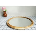 thumbnail image 6 of Milue Rattan Circle Wall Mirror 16 Inch Round Dressing Mirror Makeup Mirrors for Entryways Washrooms, 6 of 9