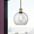 thumbnail image 2 of 616-1P-BB-G122-8 Innovations Lighting Athens - 1 Light Cord Hung Mini Pendant In Industrial Style-10.75 Inches Tall and 8 Inches Wide-Brushed Brass, 2 of 2