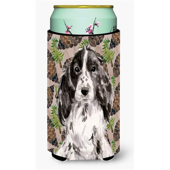 Black Parti Pine Cones Tall Boy Beverage Insulator Hugger