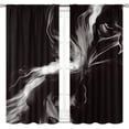 thumbnail image 5 of Black and White Curtains 42Wx63H Inch Rod Pocket Modern Ombre Marble Ink Texture Minimalist Simple Abstract Unique Art Printed Neutral Living Room Bedroom Window Drapes Treatment 2 Panels, 5 of 5