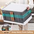 thumbnail image 5 of Storage Bins with Lids, 3Pack-102QT Stackable Storage Bins with Wheels Collapsible Storage Bins Plastic Foldable Box, Closet Organizers and Storage, 5 of 9