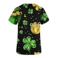 thumbnail image 5 of lcziwo St Patricks Day Scrub Tops for Women Fashion Letter Graphic Print Irish Shirts Short Sleeve V Neck Holiday Uniforms Medical Scrubs with Pockets Multicolor L Clearance, 5 of 6