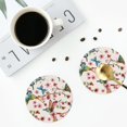 thumbnail image 5 of Disketp Watercolor Floral With Butterflies Funny Coasters,6 Pcs Leather Coasters With Holder, Perfect Housewarming Hostess Gifts,Protect Furniture From Water Marks Scratch And Damage, 5 of 9