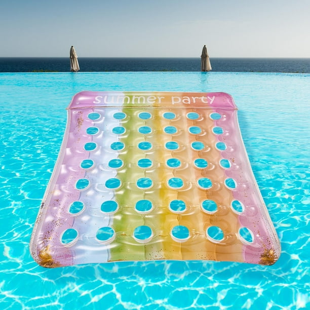 Piscina inflable Flotador Mat de piscina Flotación para deportes de agua al aire libre en interiores Vistoso