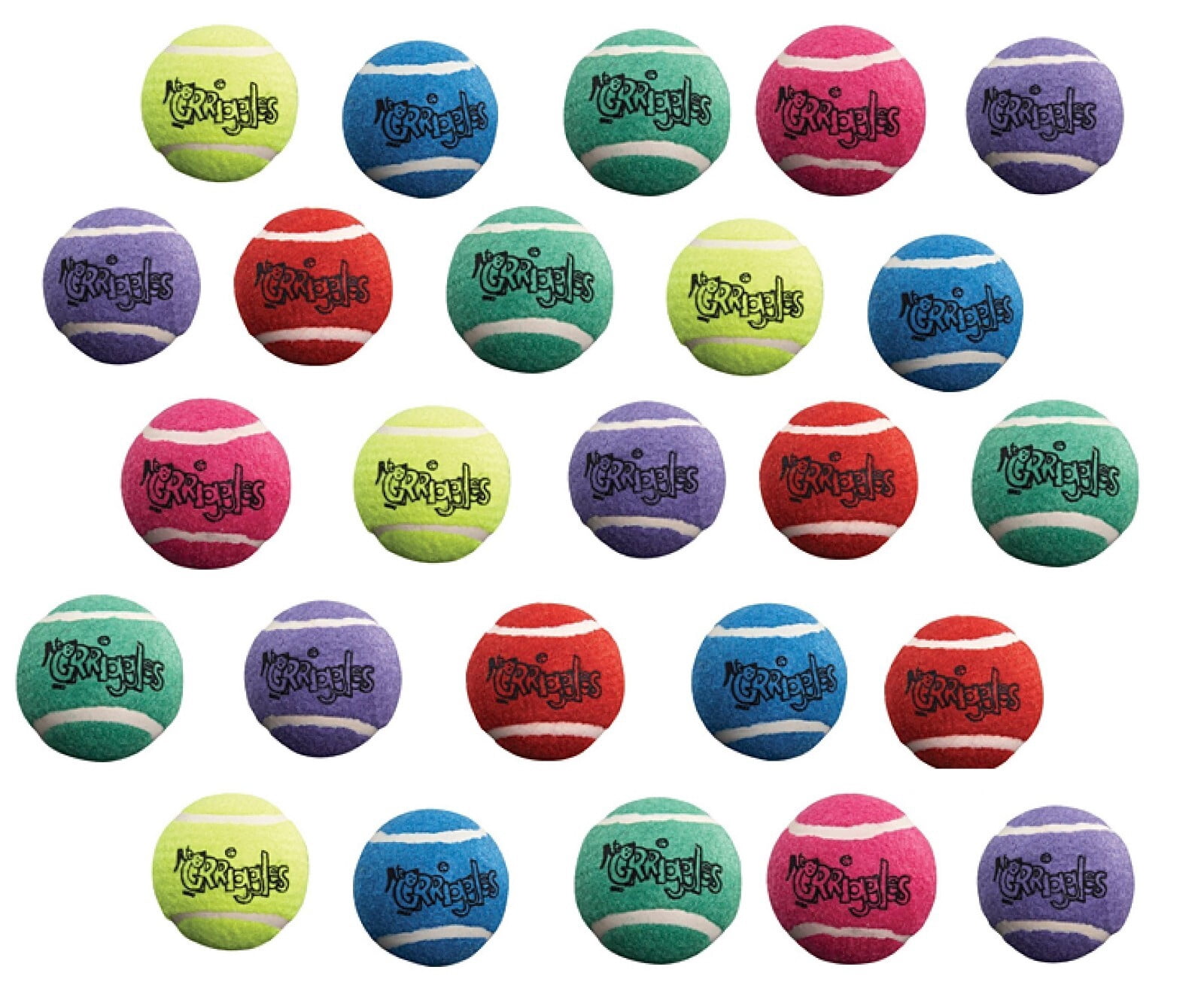 Bulk Tennis Ball Dog Toys Bright Colorful Durable Fun Fetch Chase Chew 2.5 inch (75 Balls)