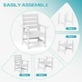 thumbnail image 4 of FODINGHILL 7-Piece Outdoor Dining Sets,HDPE Outdoor Dining Table Set with Umbrella Hole & 6 HDPE Chairs,White, 4 of 10