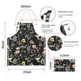 thumbnail image 7 of Pioneer Flower Floral Print Pattern Apron-Garden Aprons for Women with Pockets-Cotton Linen Waterproof Kitchen Cooking Gardening Aprons Adjustable for Kitchen,Cooking,BBQ and Salon 33x27 Inch, 7 of 7