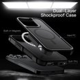 thumbnail image 3 of JETech Case for iPhone 15 Pro Max 6.7-Inch Compatible with MagSafe, Heavy Duty Dual-Layer Rugged Protection, Shockproof Protective Tough Phone Magnetic Cover (Black), 3 of 6