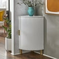 thumbnail image 2 of TMS Jenica Corner Cabinet with Faux Marble Top, White, 2 of 7