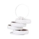 thumbnail image 1 of Joyero para mujer, organizador de joyas giratorio, de alta capacidad, moderno, resistente al agua. Blanco, 1 of 9
