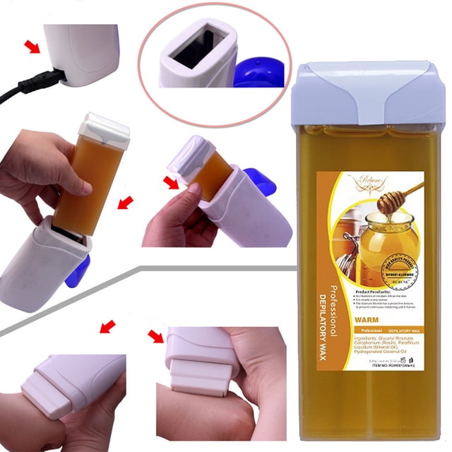 Crema depilatoria Roll-on, cartucho de cera depilatoria caliente, calentador, depilación con cera, cartucho depilatorio