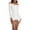 White, variant on Plus Size Summer Dress Women off Shoulder Mini Dress - Long Sleeve Ruched Front Drawstring Bodycon Dress White L