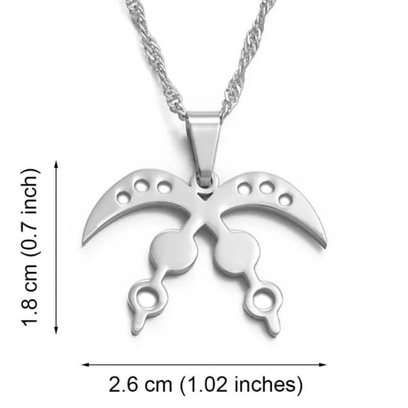 African Symbol 14K Gold Necklaces Akofena Dwennimmen Adinkra Sankofa Symbols Ghanaian Ethnic Jewelry