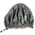 thumbnail image 3 of EeaseCA Adjustable Shower Caps Satin Double Layers Bathing Shower Night Sleep Caps, 3 of 8
