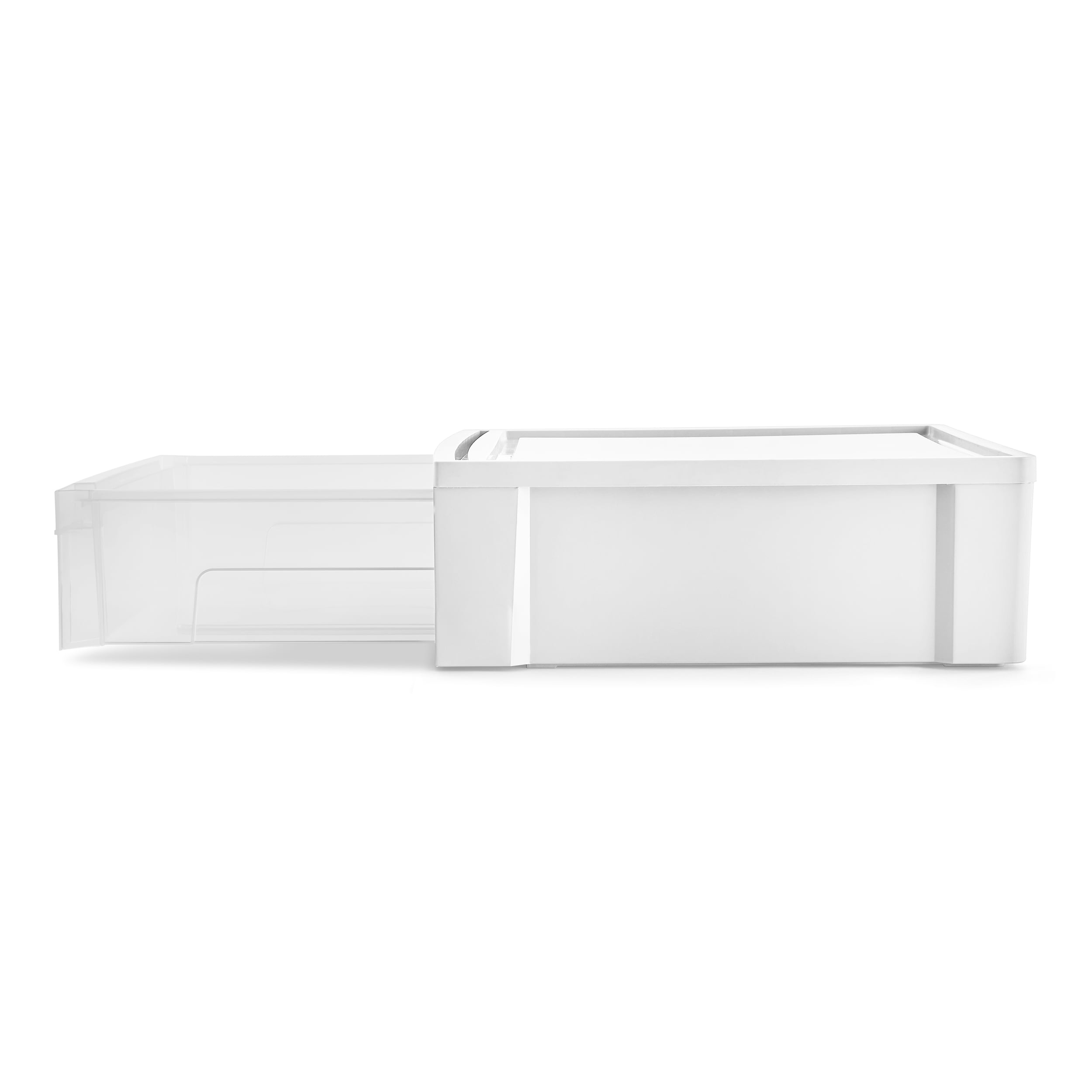 Starplast Small Stackable Storage Drawer, 19.75" x 15.5", White