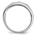 thumbnail image 2 of White Sterling Silver Ring Band Diamond Black Black White, 2 of 6